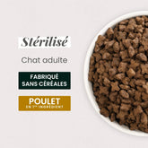 Ultra Premium Direct Aliment Sec pour Chat Sans Céréales pour Chat Adulte Stérilisé ou d'intérieur Poulet